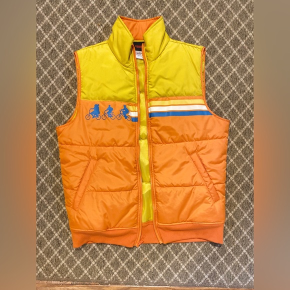 Stranger Things Other - Kids Orange & Yellow Puffer Vest - Brand Unspecified